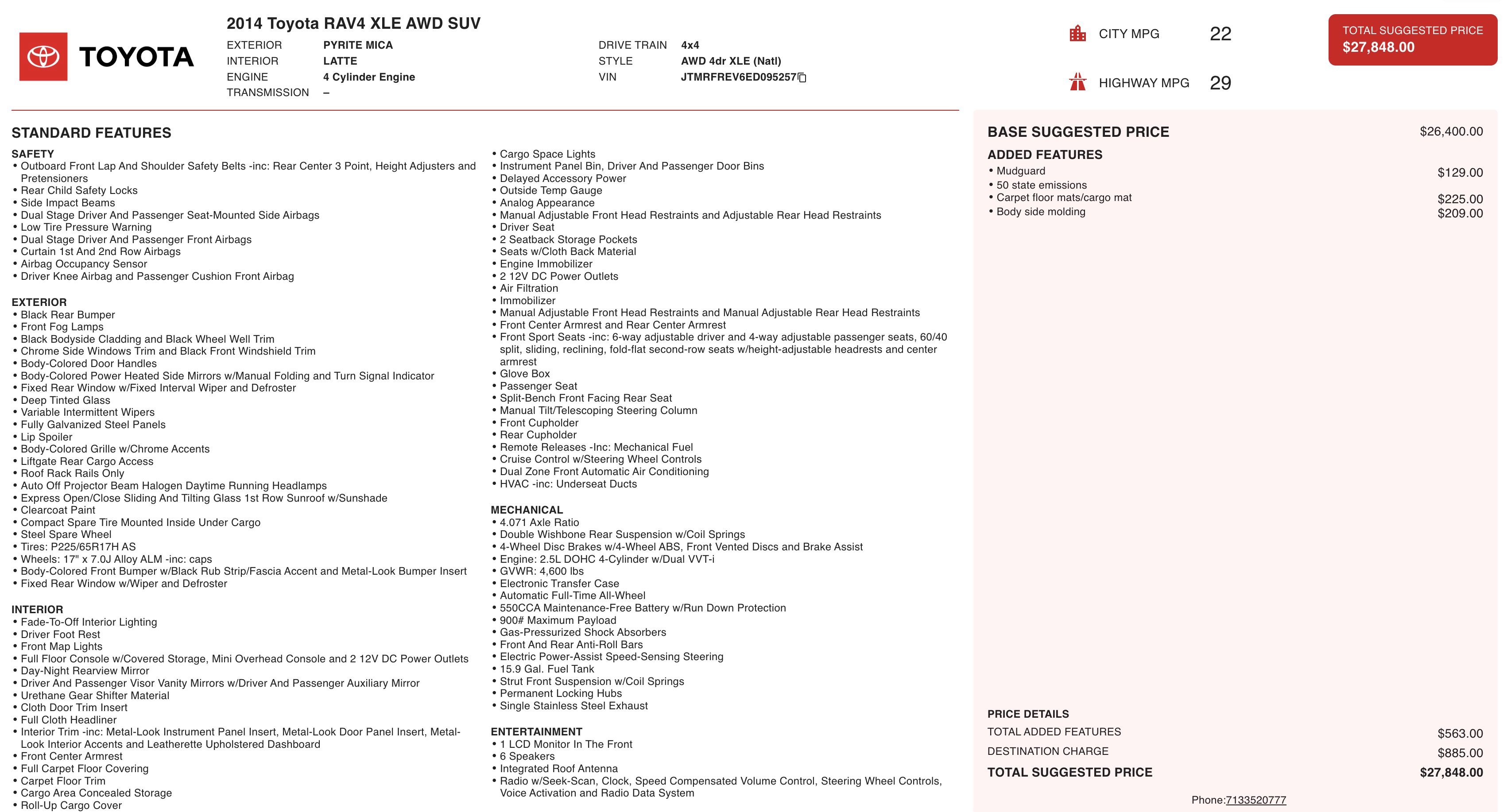 Used 2014 Toyota RAV4 XLE image 3