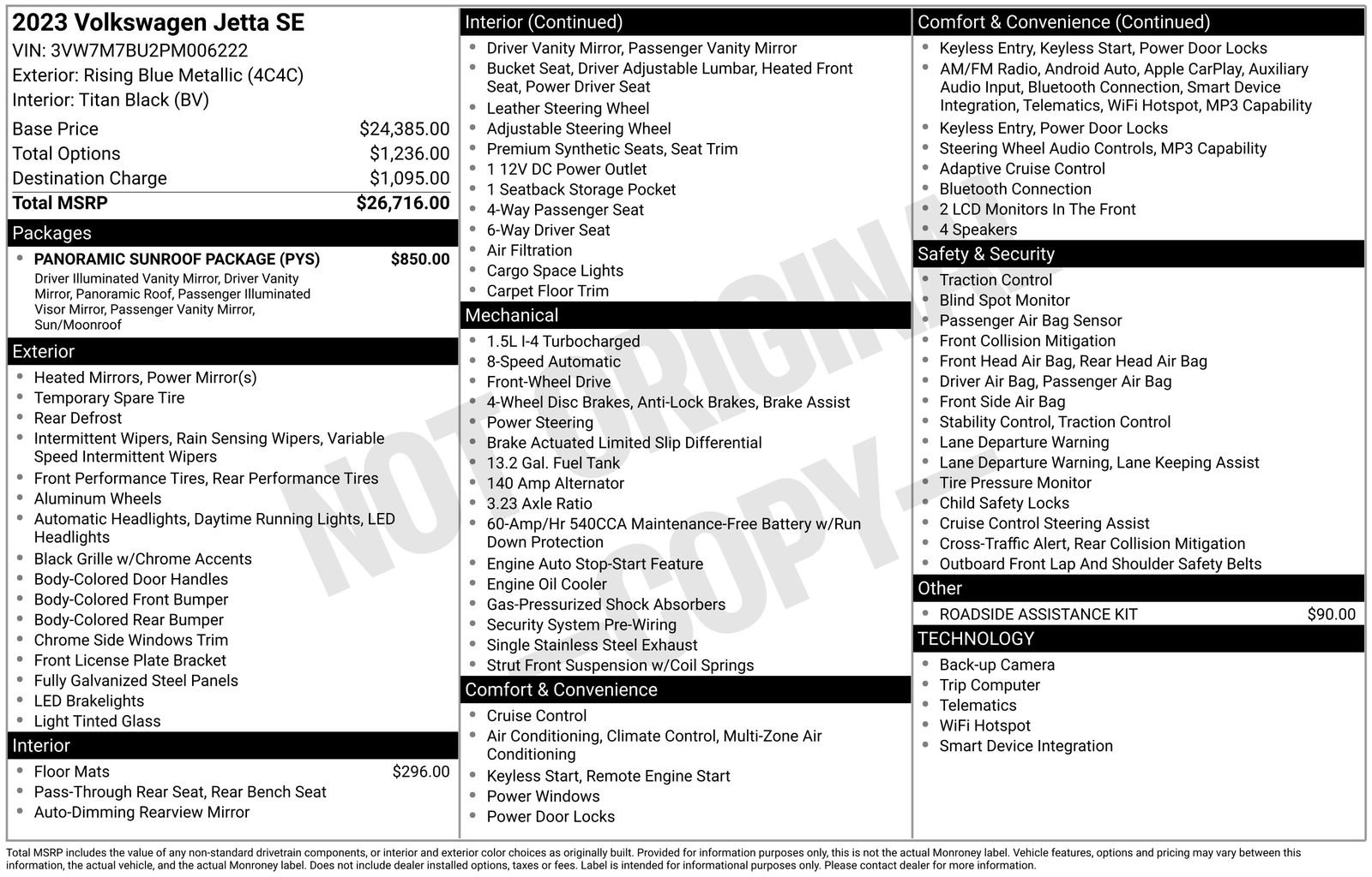 Used 2023 Volkswagen Jetta SE w/ Panoramic Sunroof Package image 37