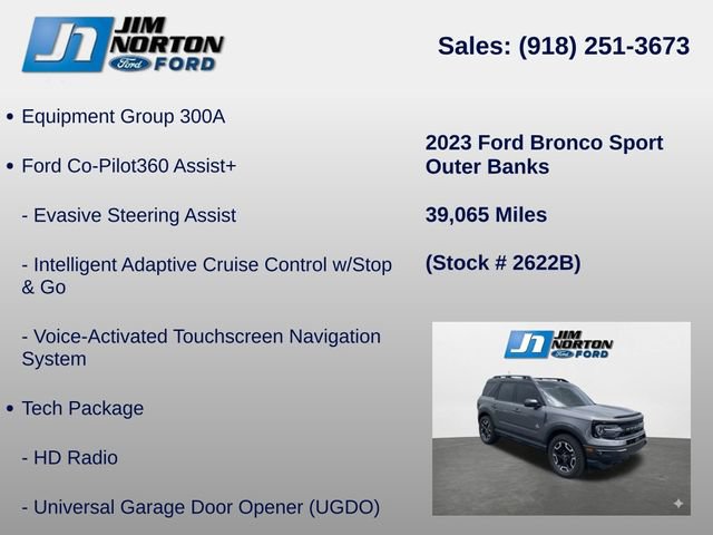 Used 2023 Ford Bronco Sport Outer Banks w/ Tech Package AWD/4WD image 8