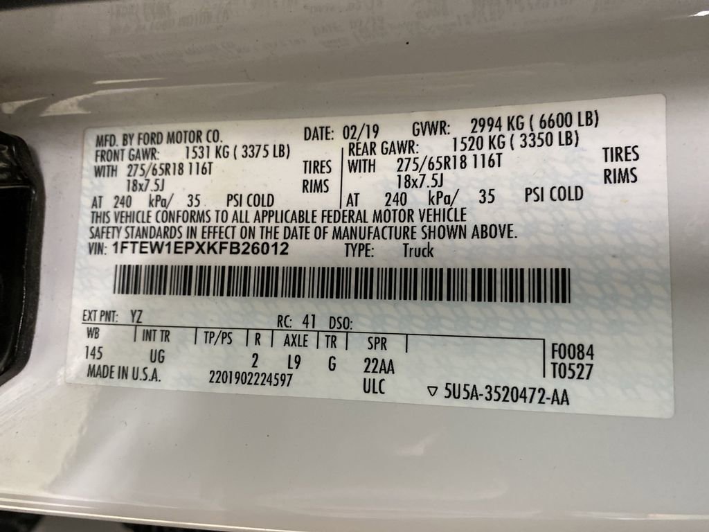 Used 2019 Ford F150 XLT w/ Equipment Group 302A Luxury image 52