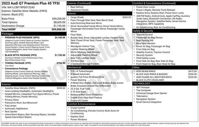 Used 2023 Audi Q7 2.0T Premium Plus w/ Premium Plus Package AWD/4WD image 11