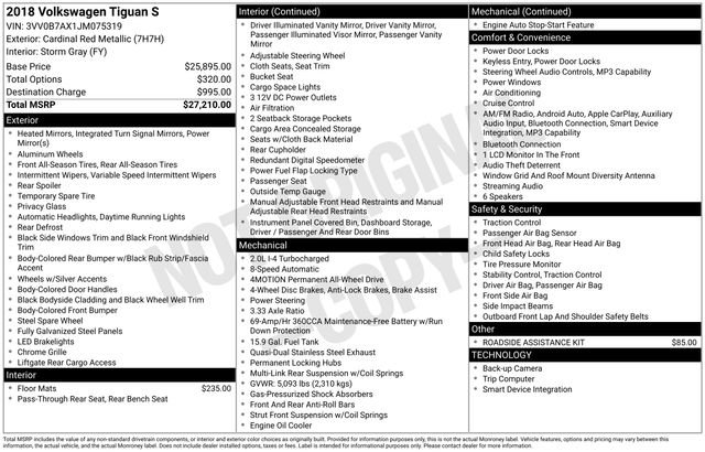 Used 2018 Volkswagen Tiguan S image 23