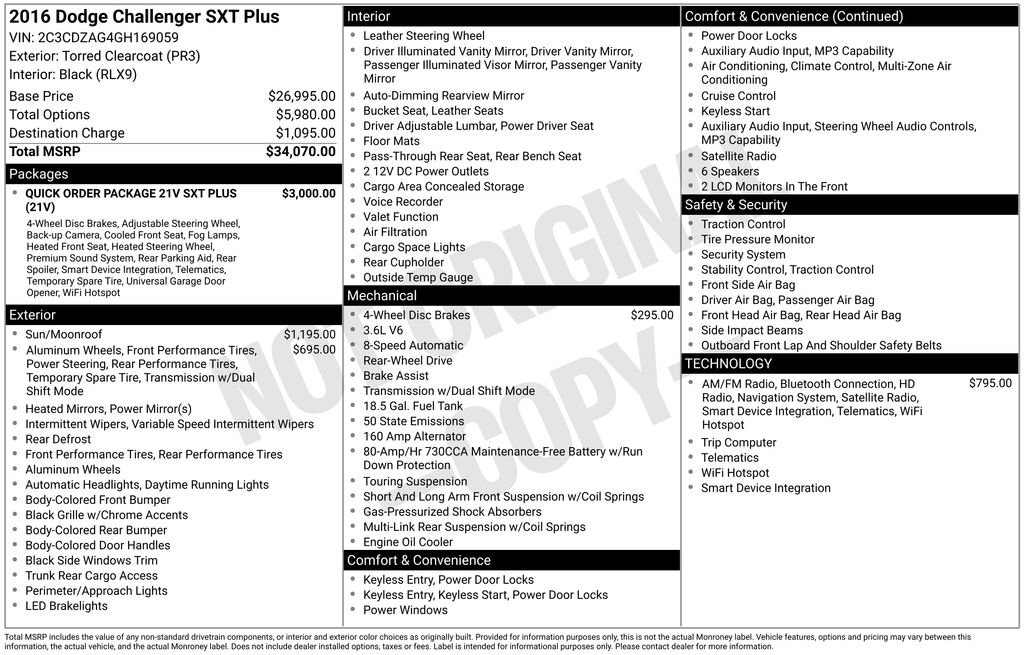 Used 2016 Dodge Challenger SXT Plus image 2
