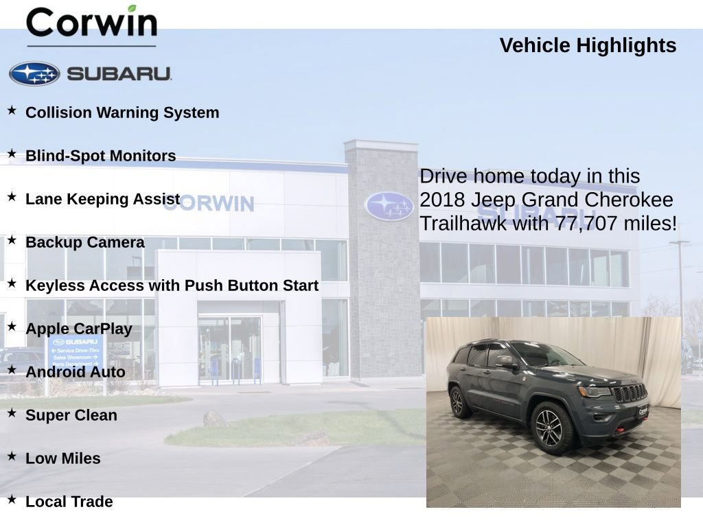 Used 2018 Jeep Grand Cherokee Trailhawk w/ Trailhawk Luxury Group image 6