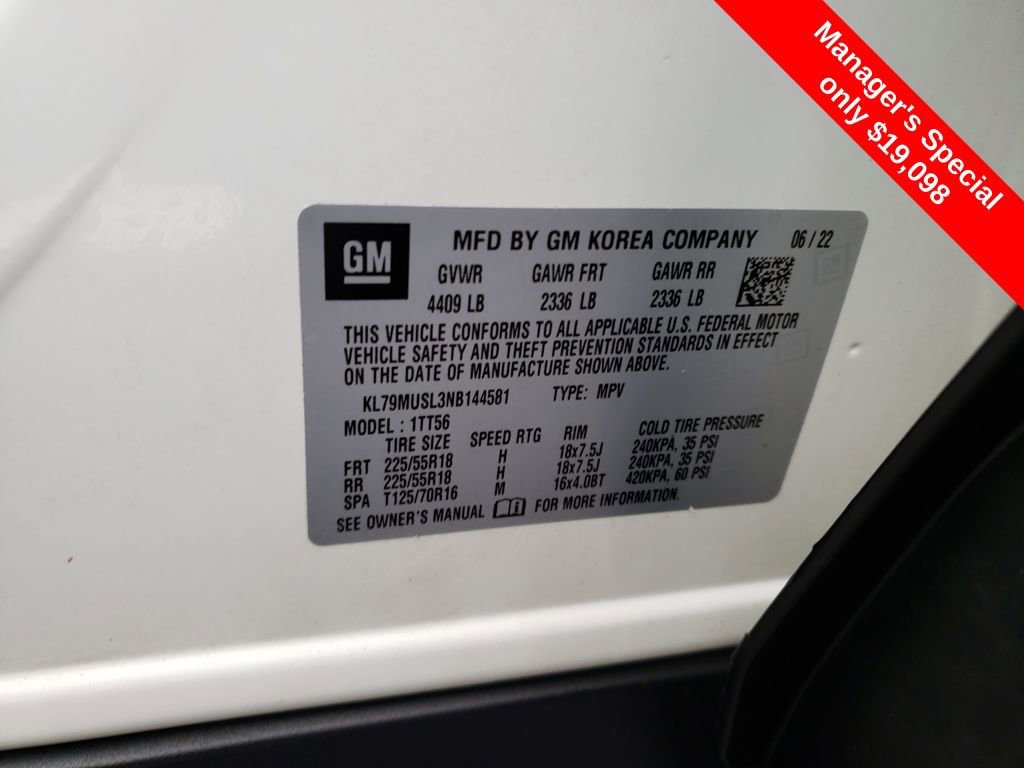 Used 2022 Chevrolet TrailBlazer RS w/ Sun and Liftgate Package image 29