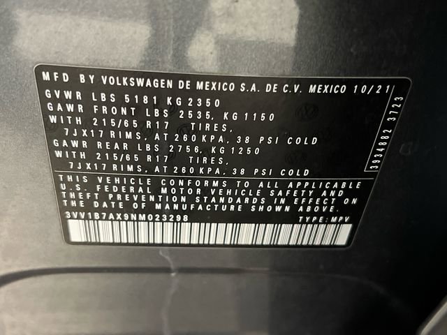 Certified 2022 Volkswagen Tiguan S FWD image 28