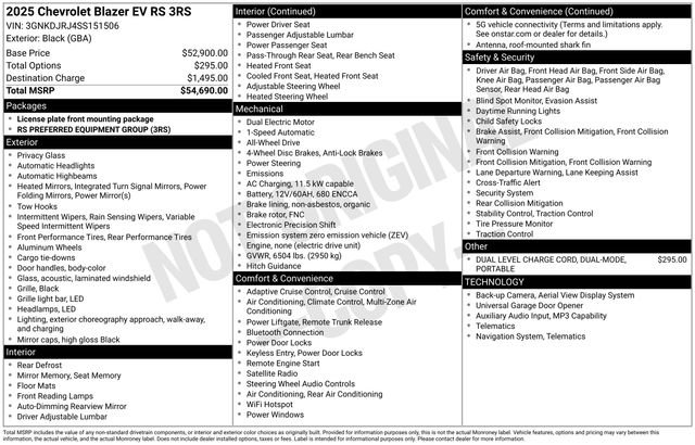New 2025 Chevrolet Blazer EV RS image 4