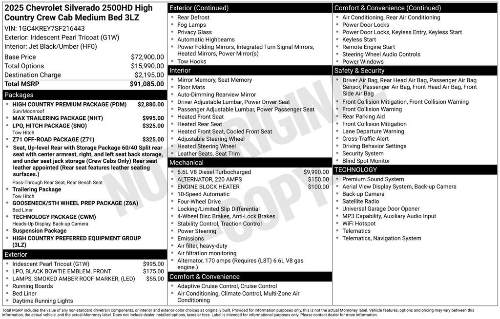 Used 2025 Chevrolet Silverado 2500 High Country w/ High Country Premium Package AWD/4WD image 24