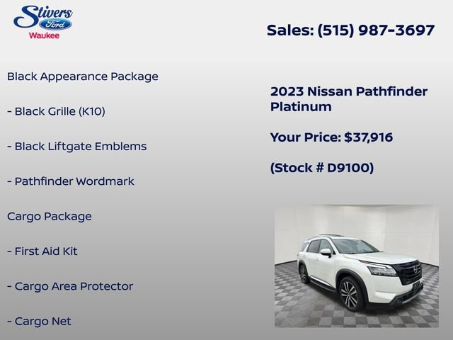 Used 2023 Nissan Pathfinder Platinum w/ Lighting Package (N93) AWD/4WD image 8