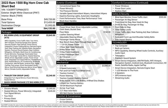 Used 2023 RAM 1500 Big Horn AWD/4WD image 24