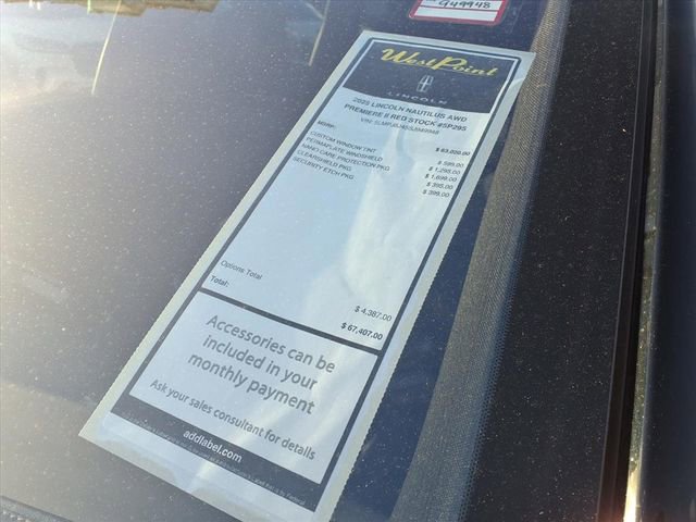 New 2025 Lincoln Nautilus Premier w/ Equipment Group 102A image 5