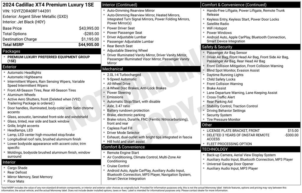 Used 2024 Cadillac XT4 Premium Luxury image 45