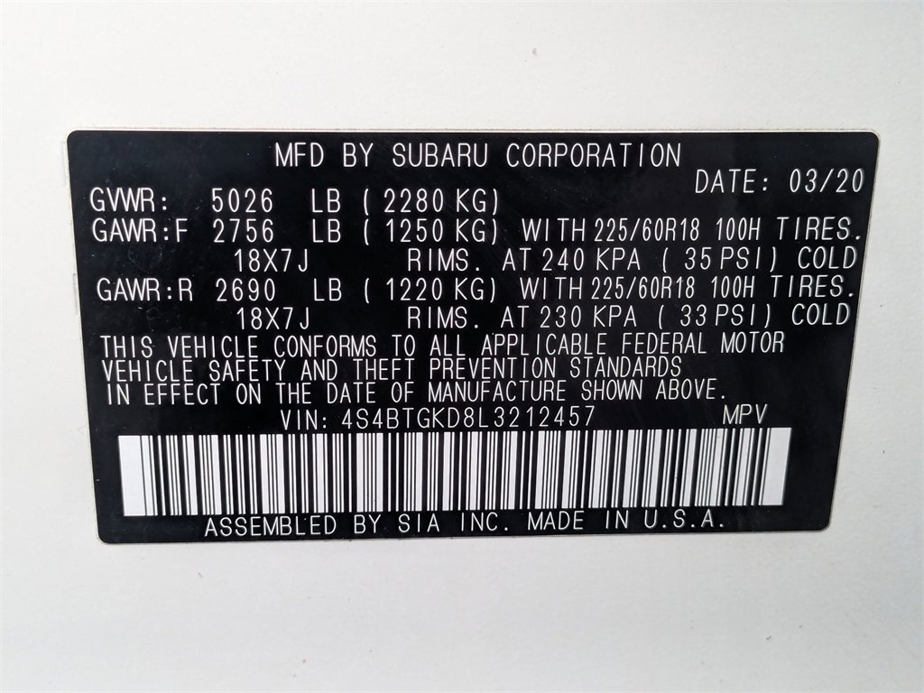 Used 2020 Subaru Outback Onyx Edition XT w/ Popular Package #2 image 23