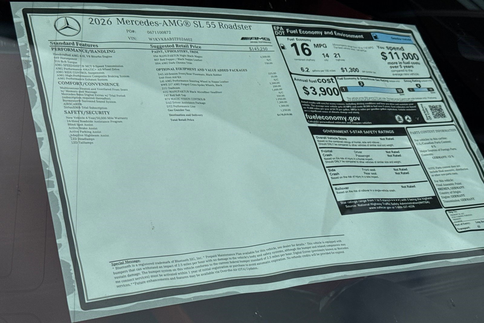 New 2026 Mercedes-Benz SL 55 AMG 4MATIC image 31