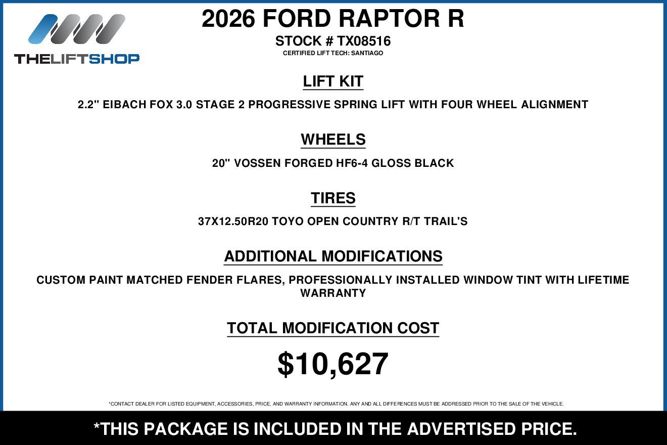 Used 2026 Ford F150 Raptor w/ Equipment Group 803A Raptor R AWD/4WD image 2