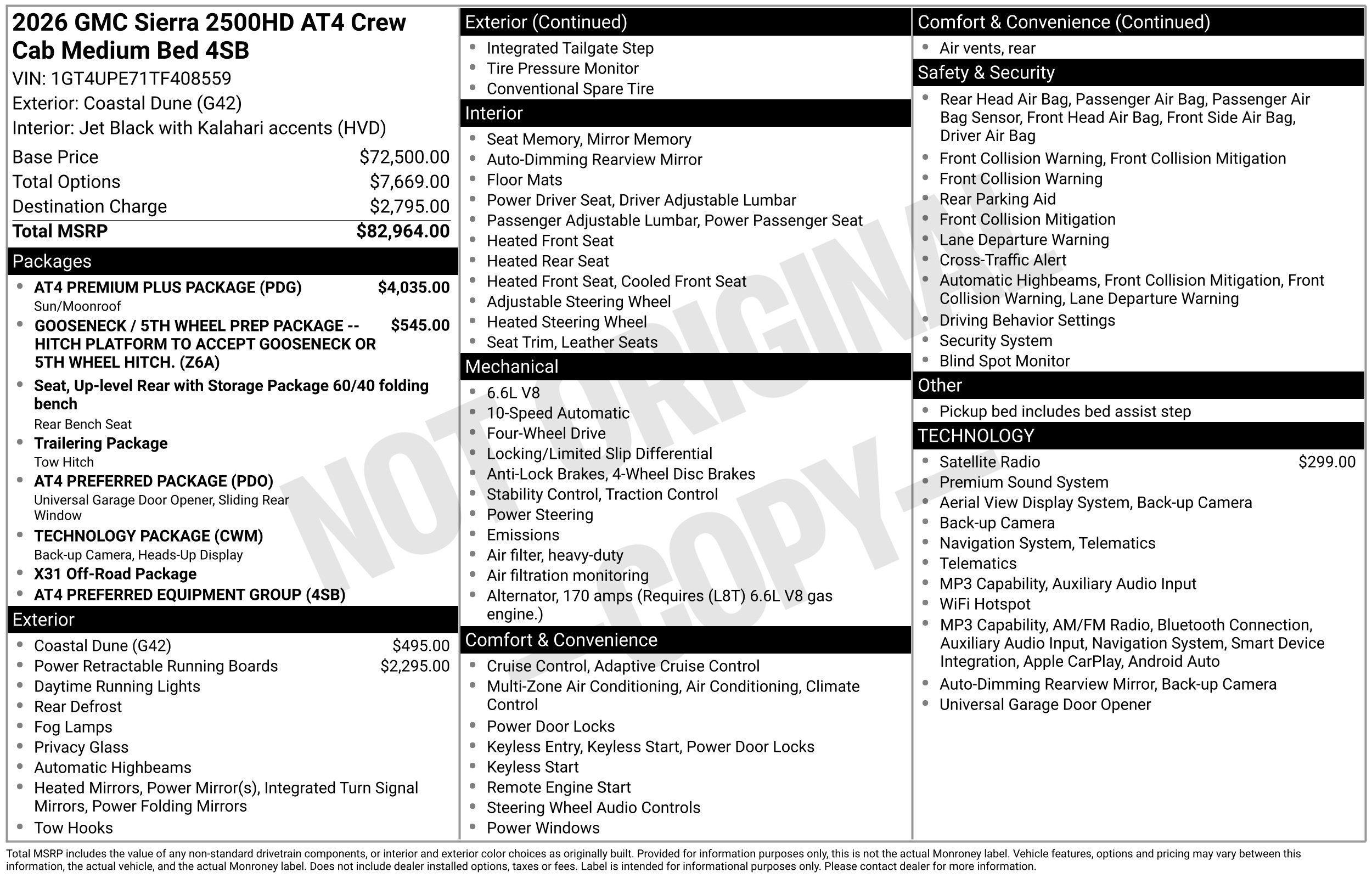 New 2026 GMC Sierra 2500 AT4 w/ AT4 Premium Plus Package AWD/4WD image 3