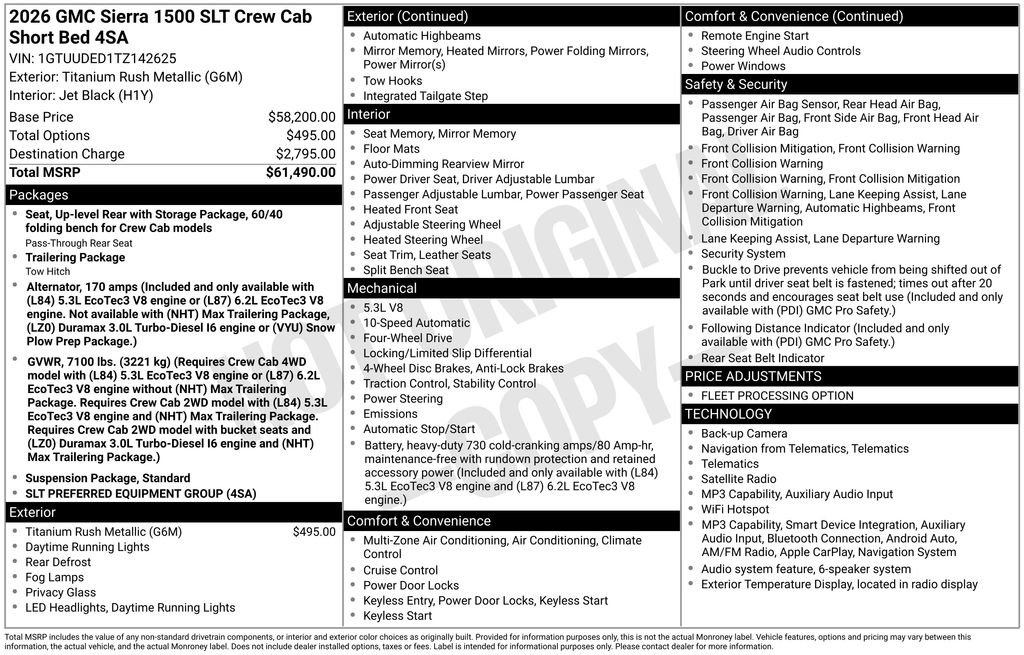 Certified 2026 GMC Sierra 1500 SLT AWD/4WD image 46