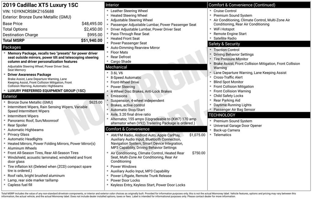 Used 2019 Cadillac XT5 Luxury image 3