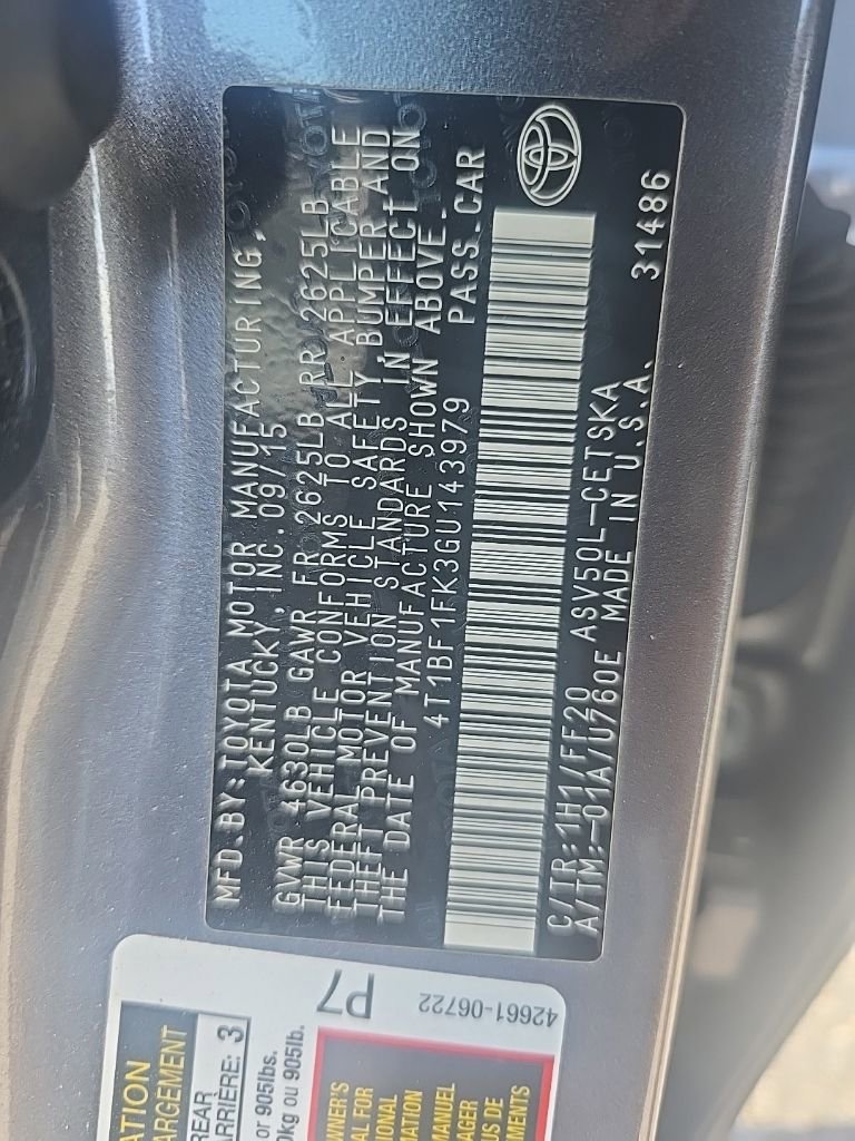 Used 2016 Toyota Camry SE FWD image 13