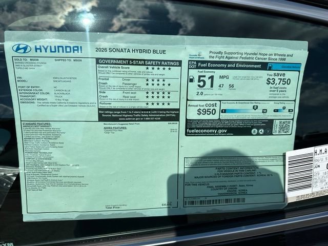 New 2026 Hyundai Sonata Blue FWD image 13