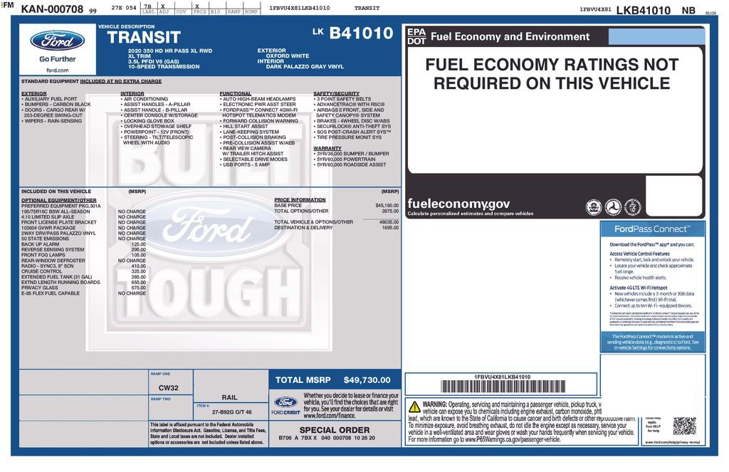 Used 2020 Ford Transit 350 XL image 6