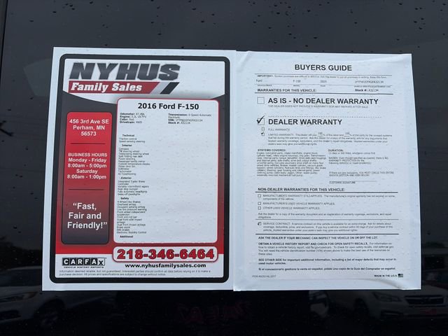 Used 2016 Ford F150 XLT w/ Equipment Group 301A Mid AWD/4WD image 47