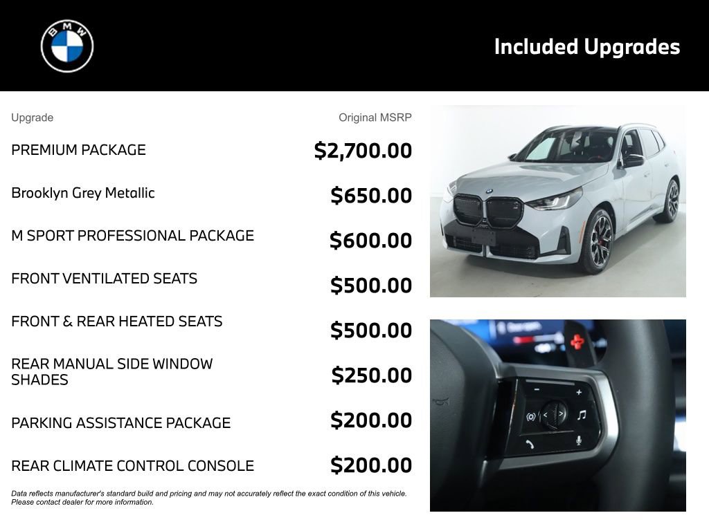 Used 2025 BMW X3 M50 w/ Premium Package AWD/4WD image 4