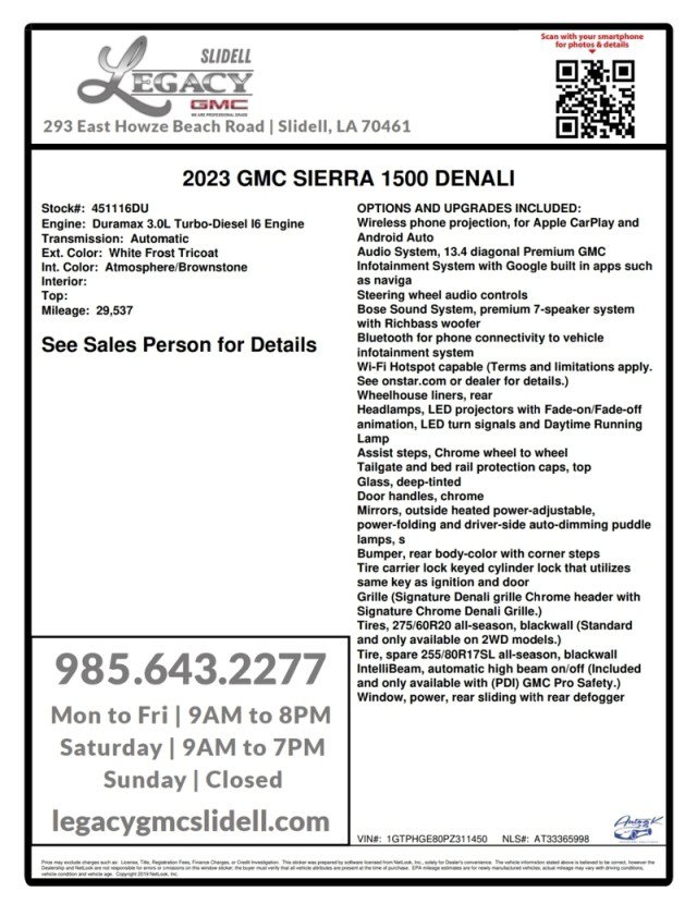 Used 2023 GMC Sierra 1500 Denali RWD image 27