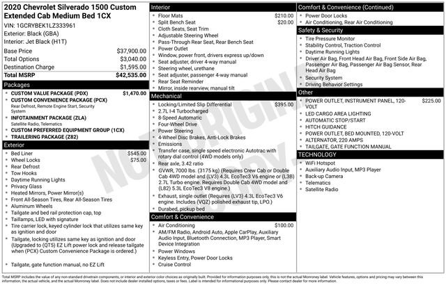 Used 2020 Chevrolet Silverado 1500 Custom w/ Custom Value Package image 3