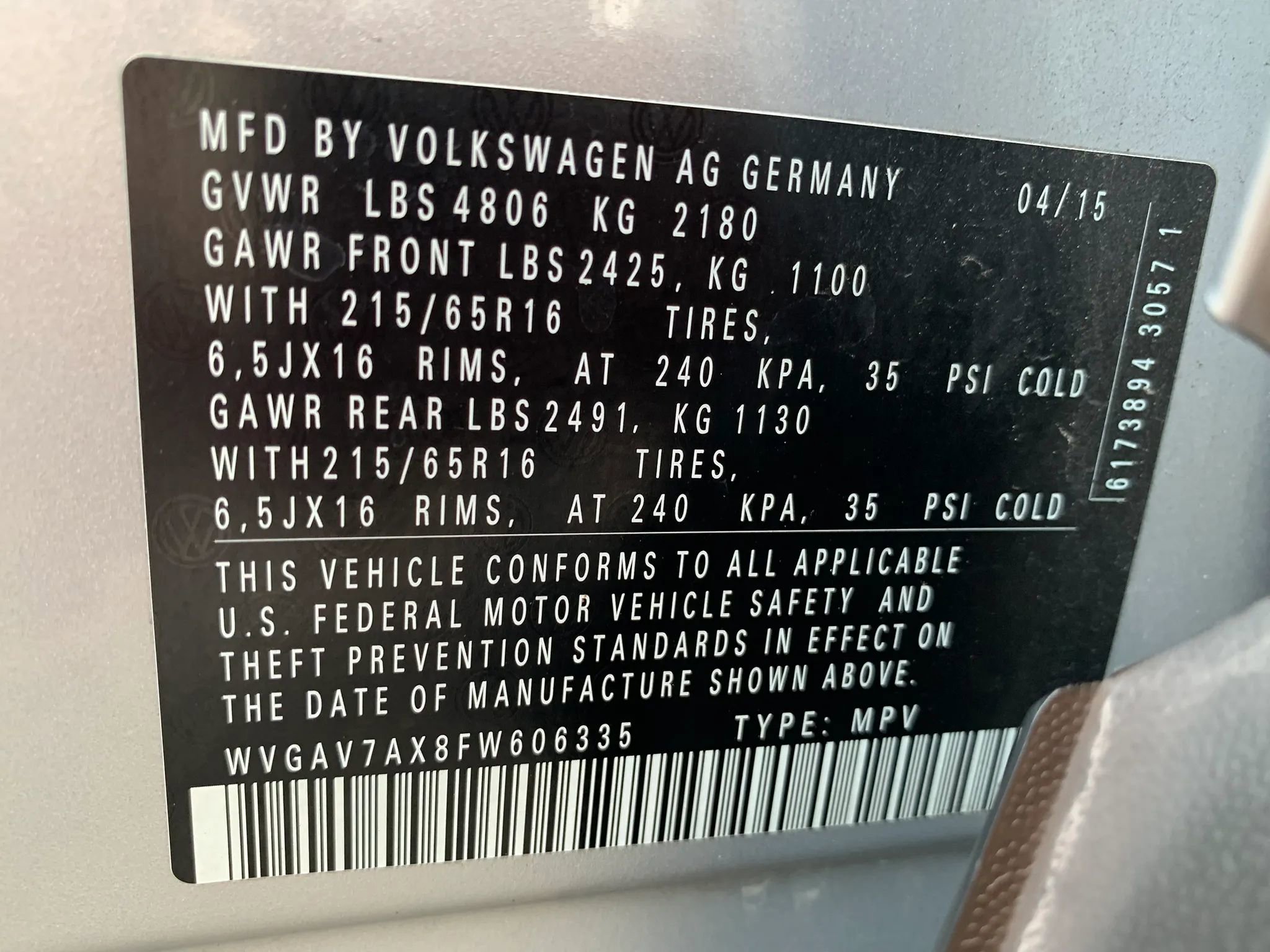 Used 2015 Volkswagen Tiguan S image 25