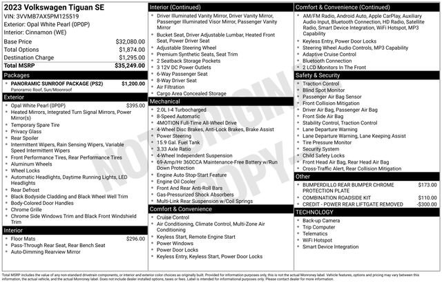Certified 2023 Volkswagen Tiguan SE w/ Panoramic Sunroof Package AWD/4WD image 41