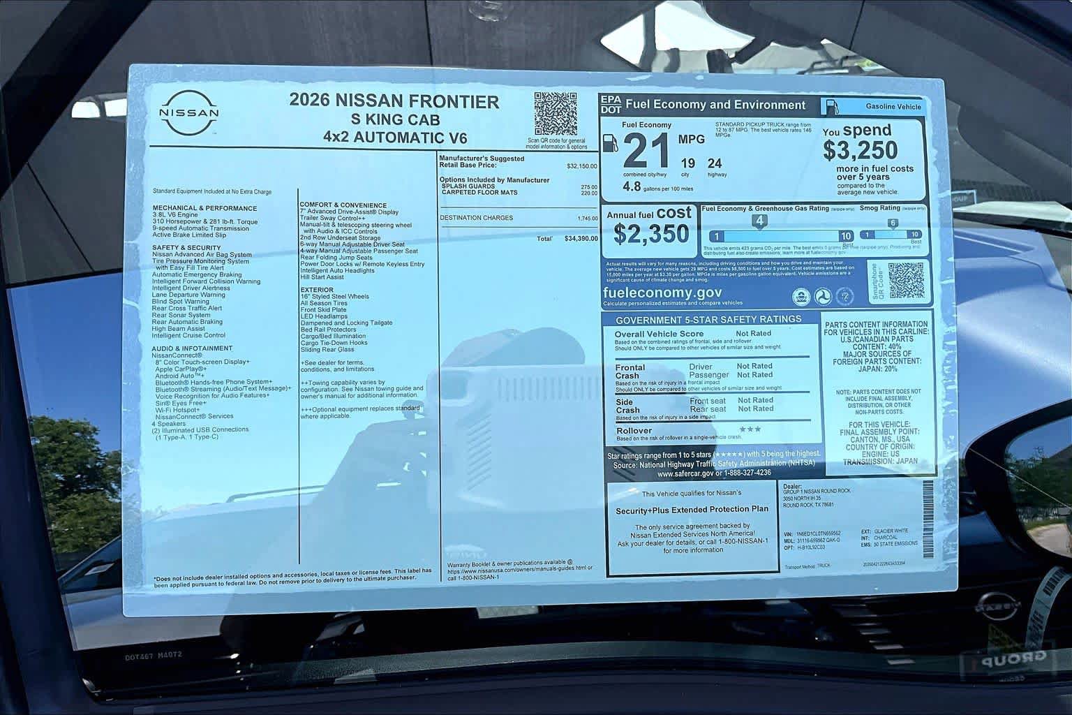 New 2026 Nissan Frontier S RWD image 19