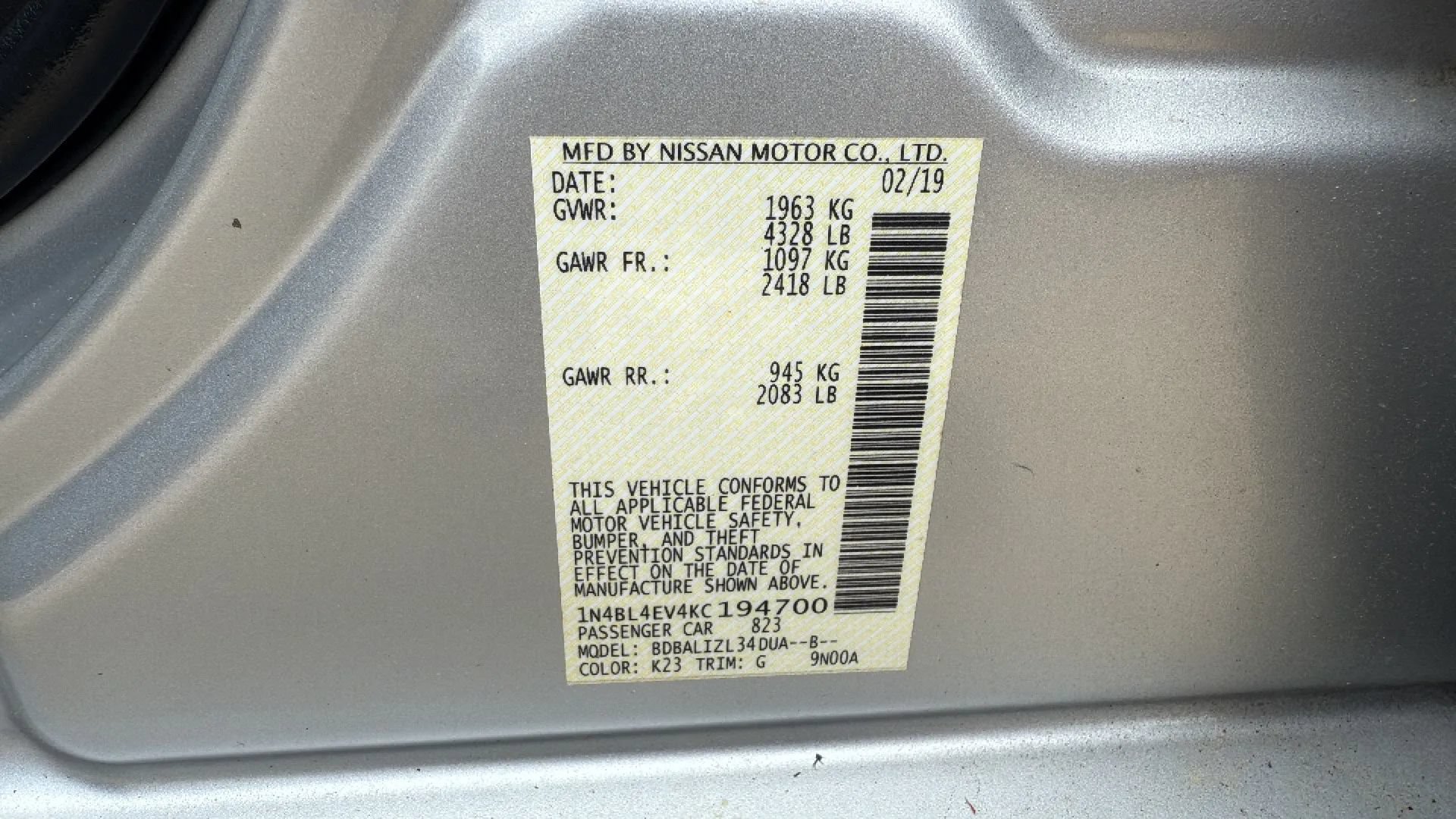 Used 2019 Nissan Altima 2.5 SL FWD image 43