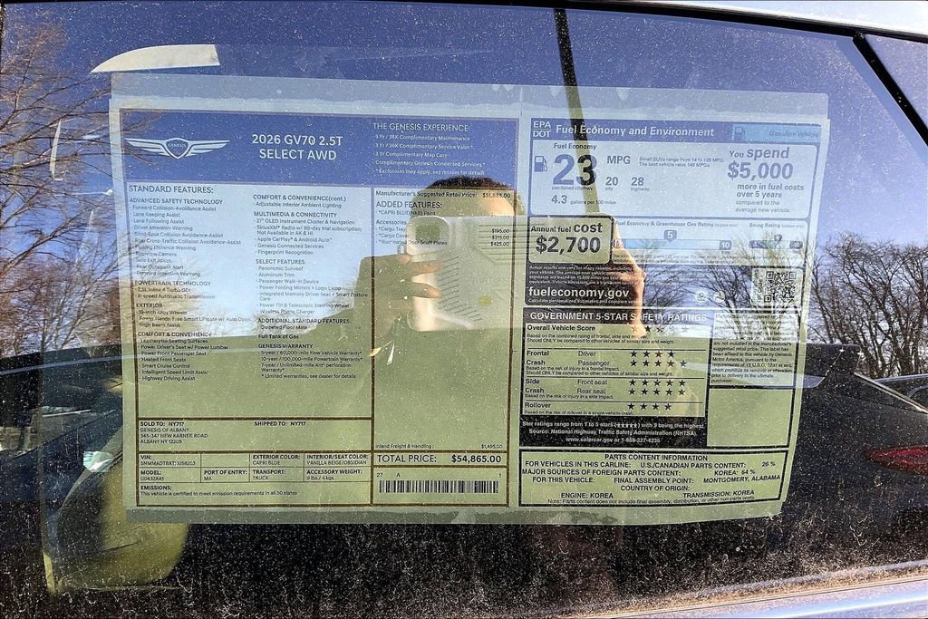 New 2026 Genesis GV70 2.5T Select image 13