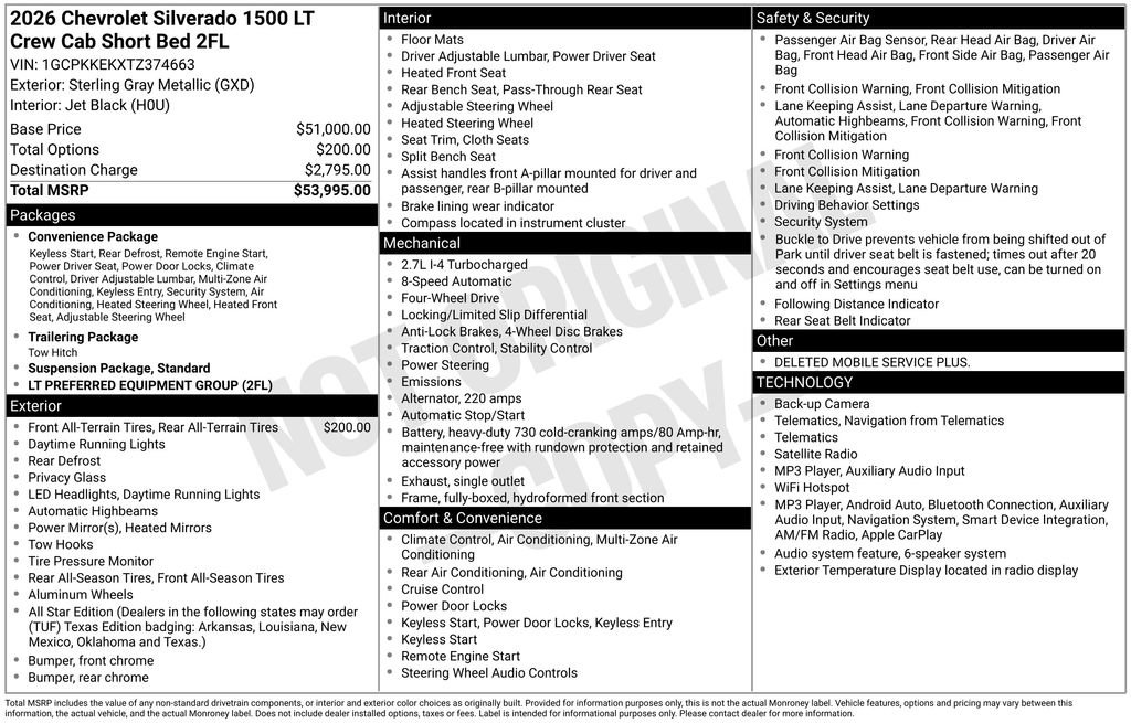 New 2026 Chevrolet Silverado 1500 LT AWD/4WD image 4