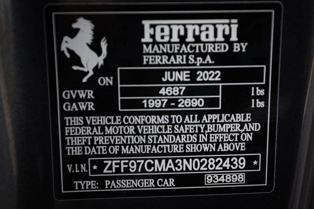 Certified 2022 Ferrari 812 GTS RWD image 50