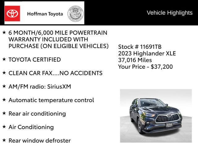 Used 2023 Toyota Highlander XLE AWD/4WD image 8