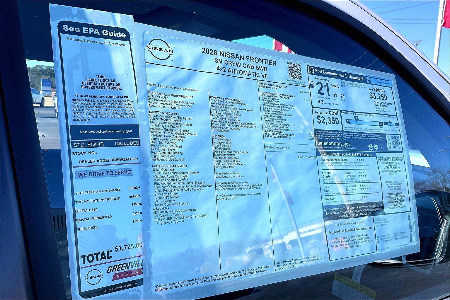 New 2026 Nissan Frontier SV w/ SV Convenience Package image 15