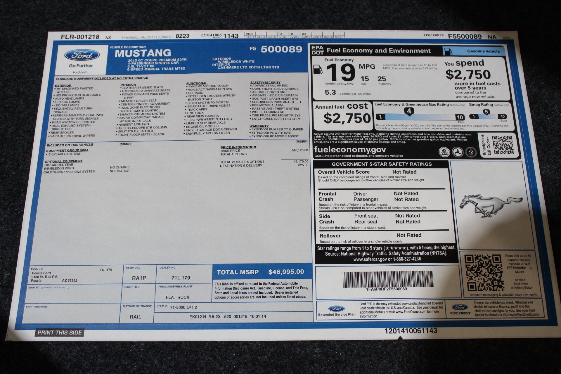 Used 2015 Ford Mustang 50 Years RWD image 76