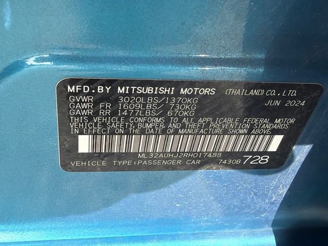 Used 2024 Mitsubishi Mirage ES FWD image 23