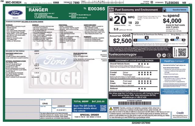 New 2026 Ford Ranger XLT w/ Equipment Group 301A High AWD/4WD image 24