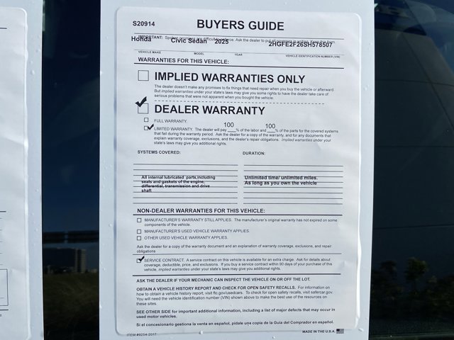 Used 2025 Honda Civic LX image 5