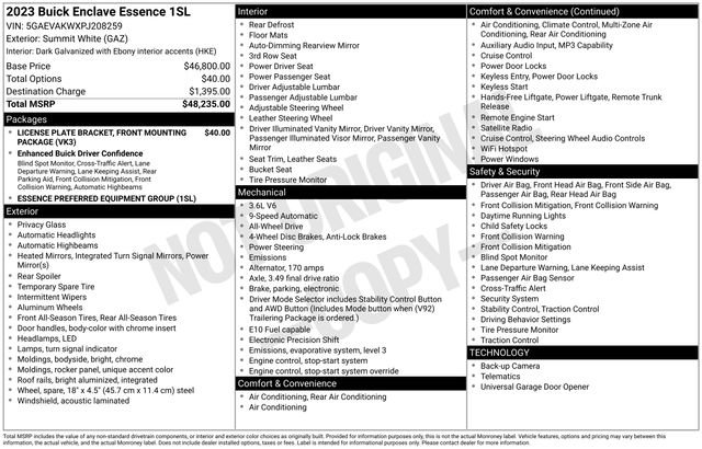 Used 2023 Buick Enclave Essence AWD/4WD image 30