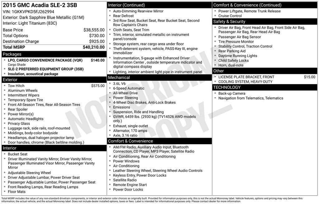 Used 2015 GMC Acadia SLE image 14