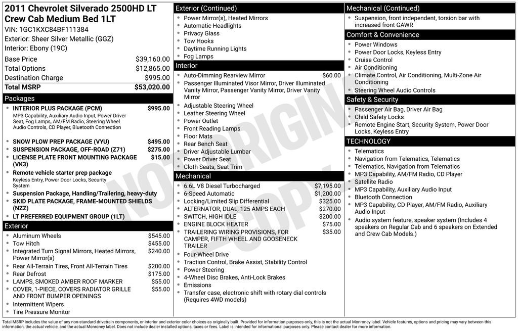Used 2011 Chevrolet Silverado 2500 LT w/ Interior Plus Package AWD/4WD image 35