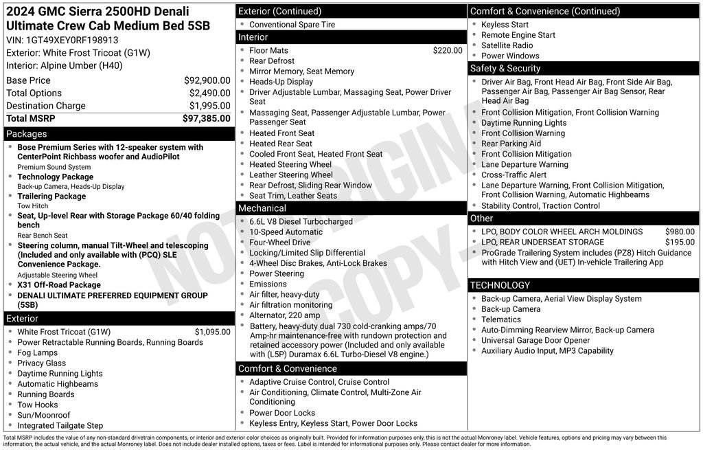 Certified 2024 GMC Sierra 2500 Denali Ultimate AWD/4WD image 41