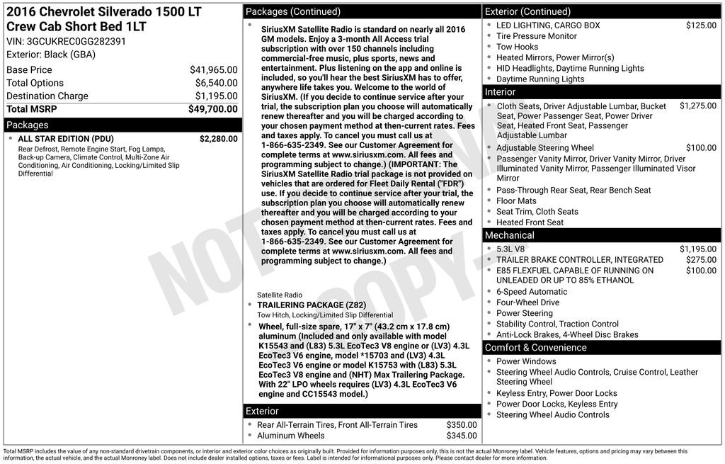 Used 2016 Chevrolet Silverado 1500 LT w/ All Star Edition AWD/4WD image 23