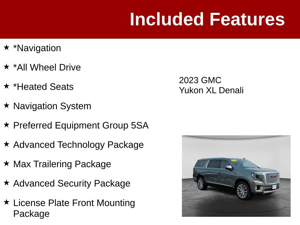 Used 2023 GMC Yukon XL Denali AWD/4WD image 3