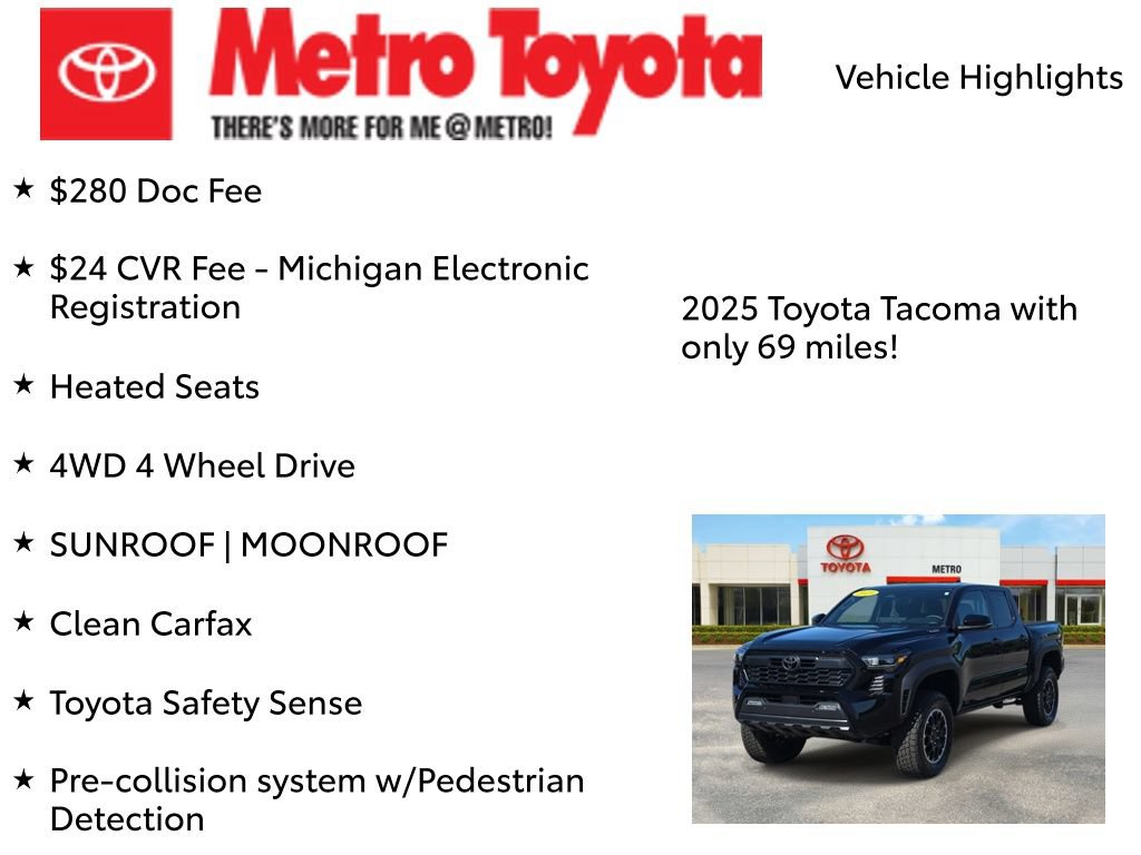 Used 2025 Toyota Tacoma TRD Off-Road w/ TRD Off Road Upgrade Package AWD/4WD image 8