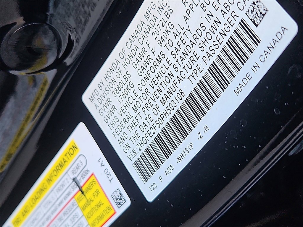 Certified 2023 Honda Civic Sport image 14